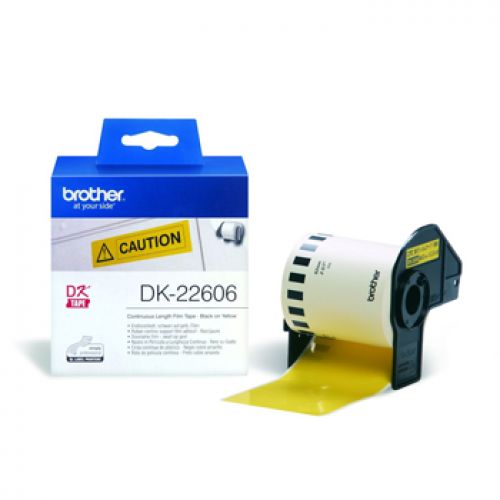 BROTHER Rolo de Pelicula Plastica Continua Amarilla de 62mm x 15,24m , Brother , BRODK22606 , 4977766628228